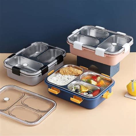 compartment lunch box metal|packed lunch box with compartments.